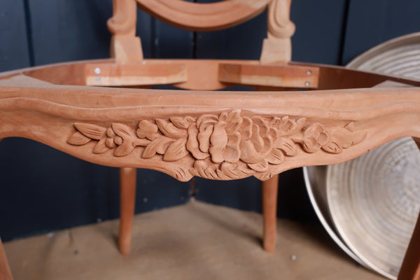 New FRENCH Louis Style Carved Dining Chair Frame Mahogany Wood - 6 Available