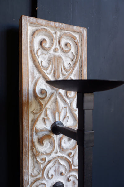 New Pair Vintage French TORCHIERE Shabby Chic Wall Sconce Candle Stick Holder