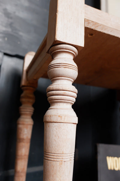 Antique Edwardian WALNUT Wood Serving Trolley 2 Shelf Tier Rustic Table Stand
