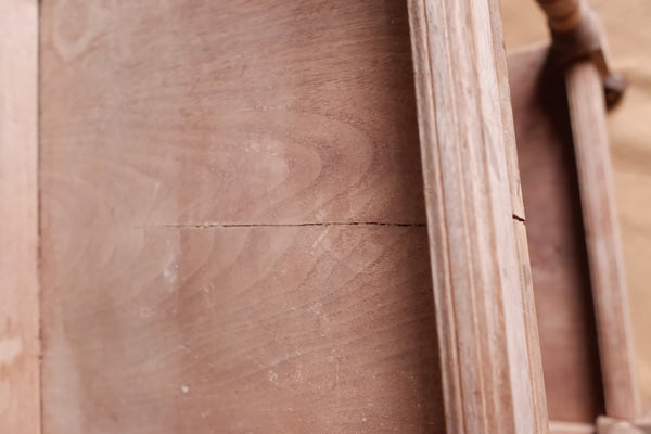 Antique Edwardian WALNUT Wood Serving Trolley 2 Shelf Tier Rustic Table Stand