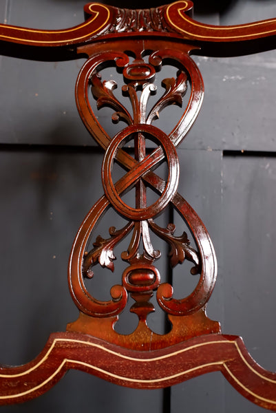 Antique Mahogany Fireside Library Reading Parlour INLAID Elbow Occasional Chair