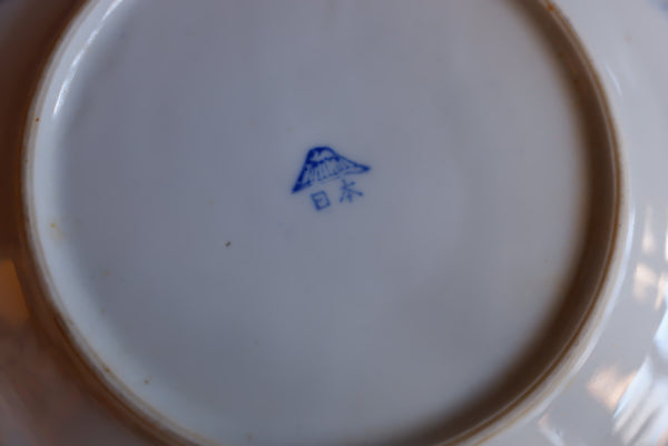 Antique Set of 3 China Blue & White Porcelain SIDE PLATES In Cherry Blossom Japanese