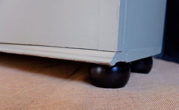 Antique Mahogany Pale GREEN Shabby Chic Display China APOTHECARY Cabinet Cupboard Unit