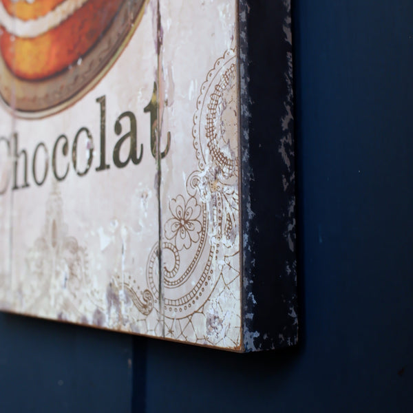 Vintage French Style PARIS Cake Wall Decor Rustic Cream Shabby Chic Plaque Sign