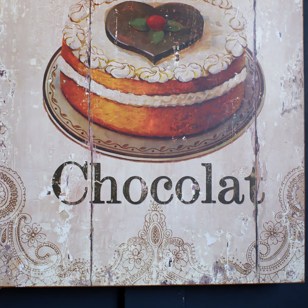 Vintage French Style PARIS Cake Wall Decor Rustic Cream Shabby Chic Plaque Sign