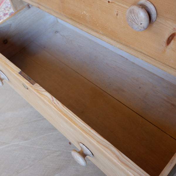 ANTIQUE Victorian PINE Wood Shabby Chic Rustic Chest of 2 Over 3 Unit 5 Drawers