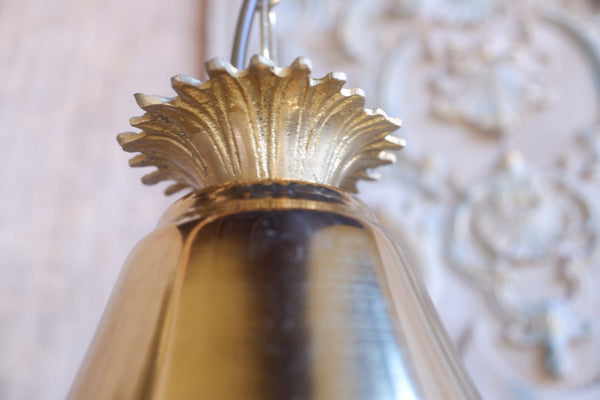 Vintage French Empire Style ACORN Crystal Cut Glass Bag Chandelier Pendant Ceiling Light