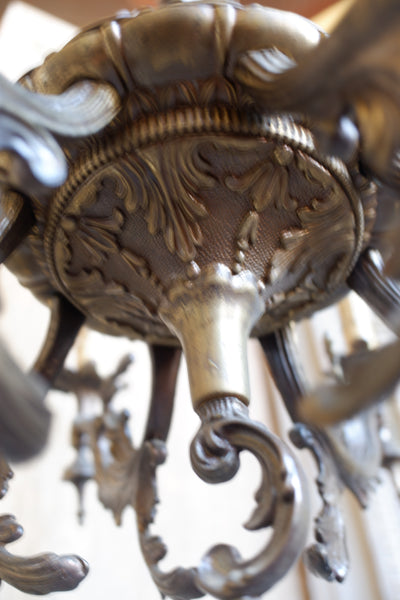 Antique Bronze 8 Arm Large CHERUB Chandelier Pendant Ceiling Light