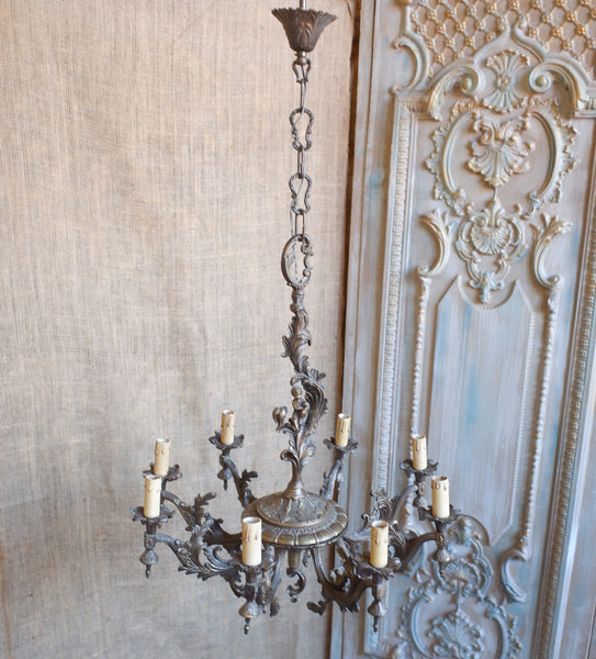 Antique Bronze 8 Arm Large CHERUB Chandelier Pendant Ceiling Light