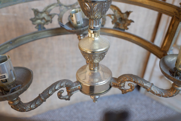 Antique Victorian BRASS Gas Light Lantern Chandelier Pendant Ceiling Light