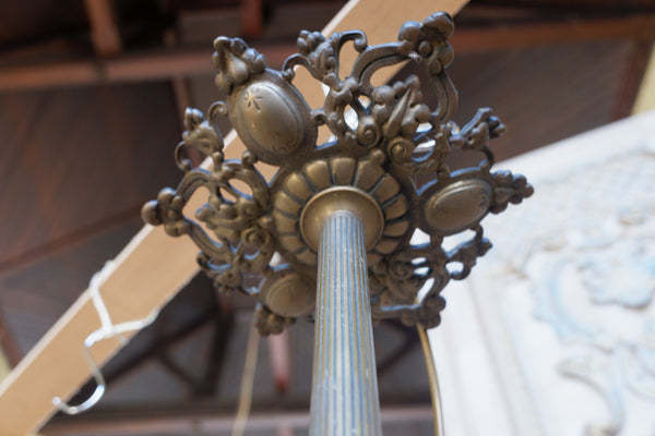 Antique Victorian BRASS Gas Light Lantern Chandelier Pendant Ceiling Light