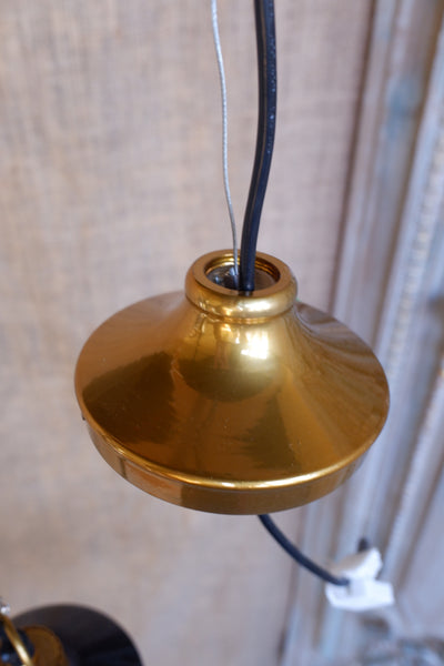 Alena Ink Blue & Frosted Glass Shade Chandelier By LIBRA Pendant Ceiling Light