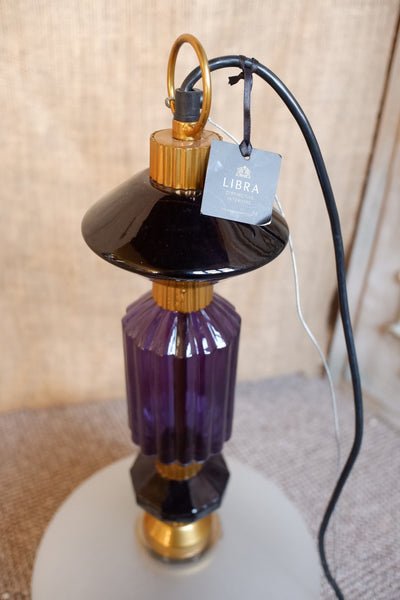 Alena Ink Blue & Frosted Glass Shade Chandelier By LIBRA Pendant Ceiling Light