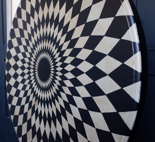 Antique Victorian Tilt Top ROUND Painted Harlequin Shabby Chic Bespoke Dining Table
