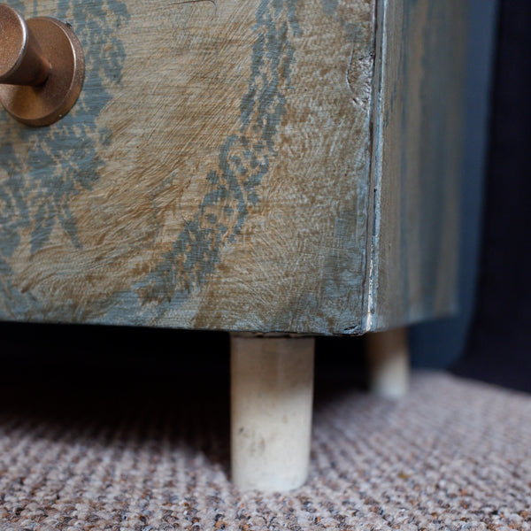 Vintage French Style Farrow & Ball Painted Tall Chest of 6 Drawers Unit Cabinet