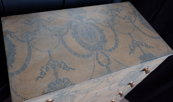 Vintage French Style Farrow & Ball Painted Tall Chest of 6 Drawers Unit Cabinet