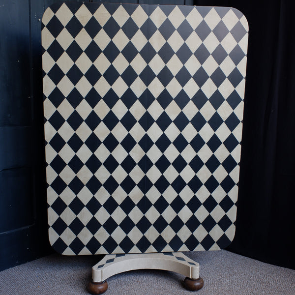 Antique Georgian/Victorian Tilt Top Rectangular Painted Harlequin Rustic Bespoke Dining Table