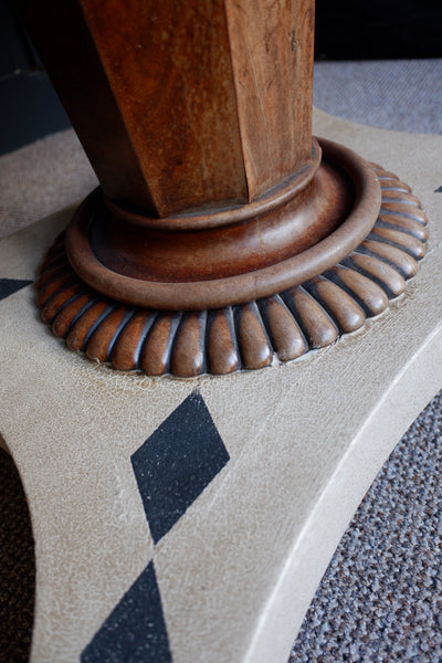 Antique Georgian/Victorian Tilt Top Rectangular Painted Harlequin Rustic Bespoke Dining Table