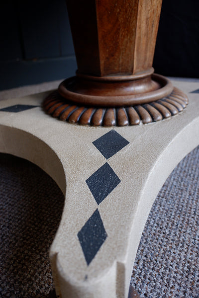 Antique Georgian/Victorian Tilt Top Rectangular Painted Harlequin Rustic Bespoke Dining Table