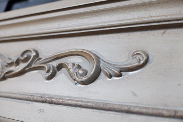 Vintage GUSTAVIAN Style Overmantel Rustic Shabby Chic Tall Mirror