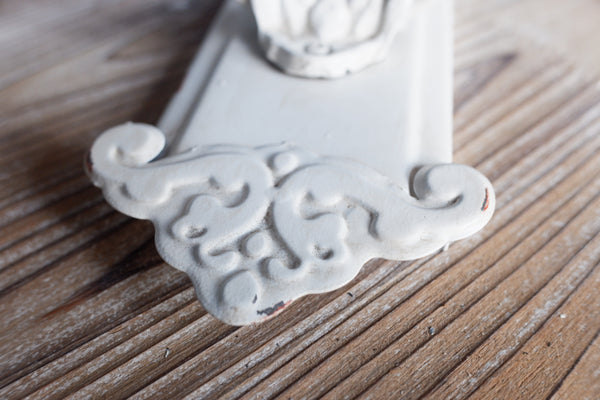 NEW French Vintage Style CREAM Coat HOOKS Metal Rustic