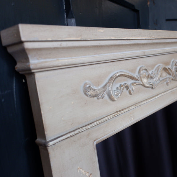 Vintage GUSTAVIAN Style Overmantel Rustic Shabby Chic Tall Mirror