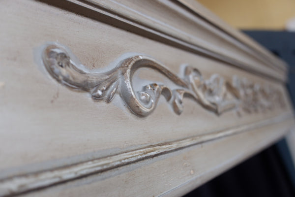 Vintage GUSTAVIAN Style Overmantel Rustic Shabby Chic Tall Mirror