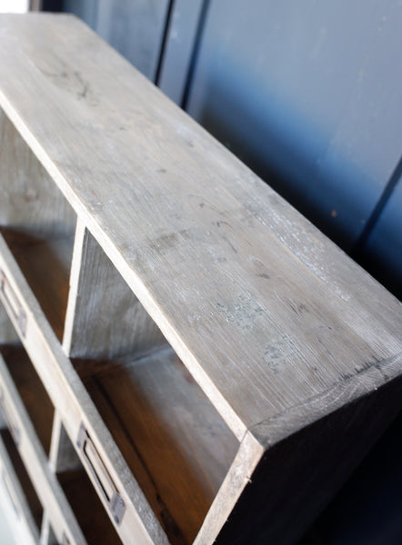 New Vintage Retro Style 9 Pigeon Hole Industrial Wall Wood Craft Cabinet