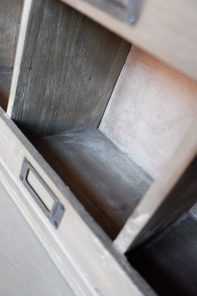 New Vintage Retro Style 9 Pigeon Hole Industrial Wall Wood Craft Cabinet