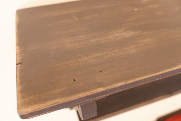 Large Rustic Wood 2 Shelf GREY Hall Unit Storage Wall Coat Rack with 7 Hooks