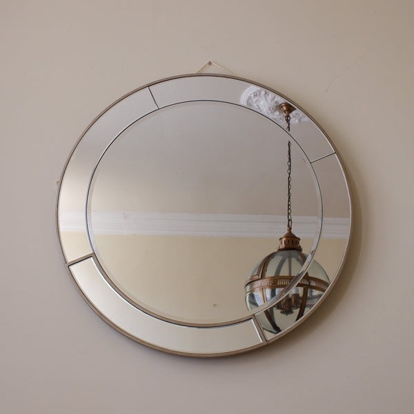 New 90cm Round MIRROR Pewter Venetian Metal Double Frame by Libra