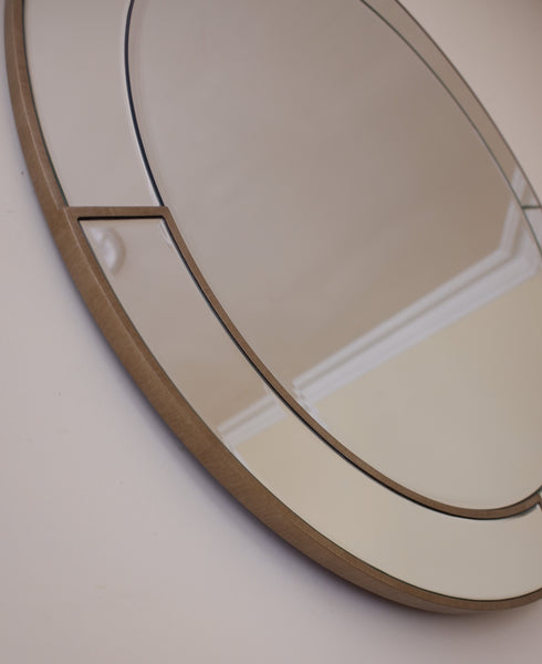 New 90cm Round MIRROR Pewter Venetian Metal Double Frame by Libra