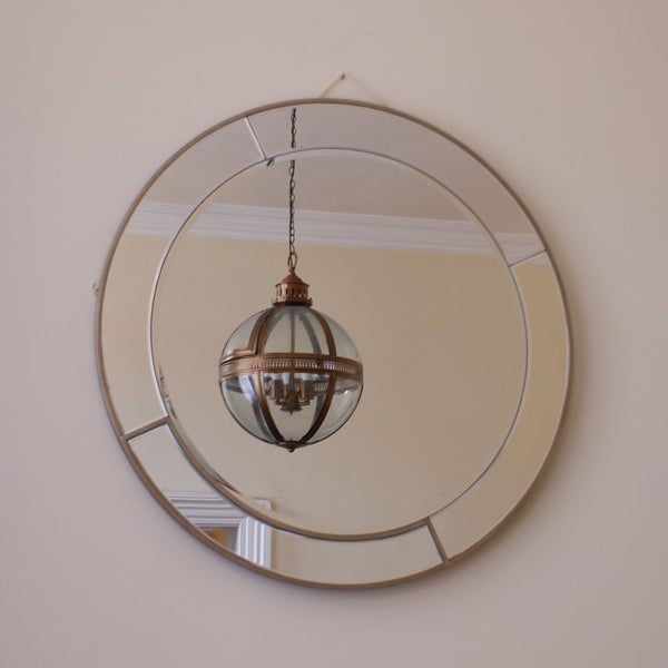New 90cm Round MIRROR Pewter Venetian Metal Double Frame by Libra
