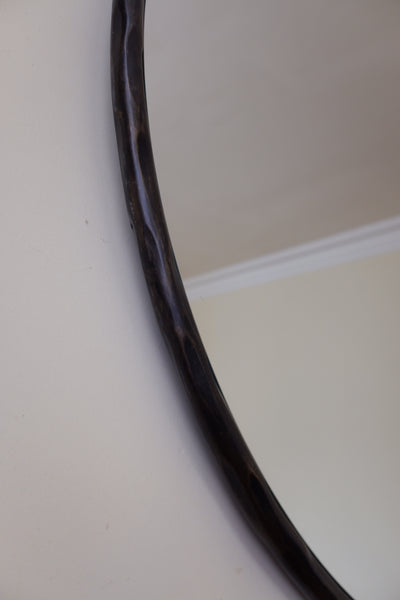 New Bronze ROUND Rustic Hammered Metal Mirror by Libra