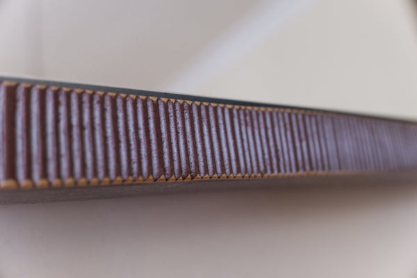 New 102x75cm Bronze RIBBED Rustic Metal Mirror by Libra