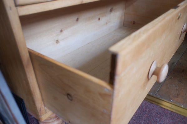 ANTIQUE Victorian PINE Wood Shabby Chic Rustic Chest of 2 Over 3 Unit 5 Drawers