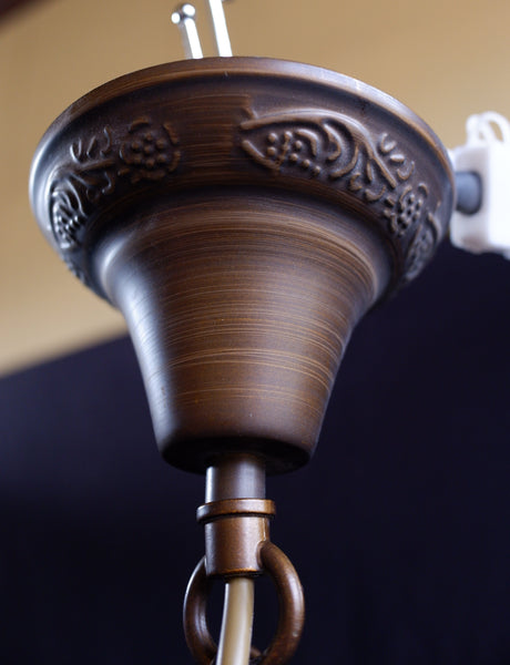 French Style TEARDROP Glass Crystal Chandelier Bronze Pendant Ceiling Light