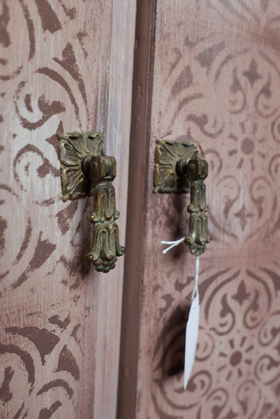 French Vintage ART DECO Oak Painted Drinks Cabinet Storage Cupboard Sideboard Unit