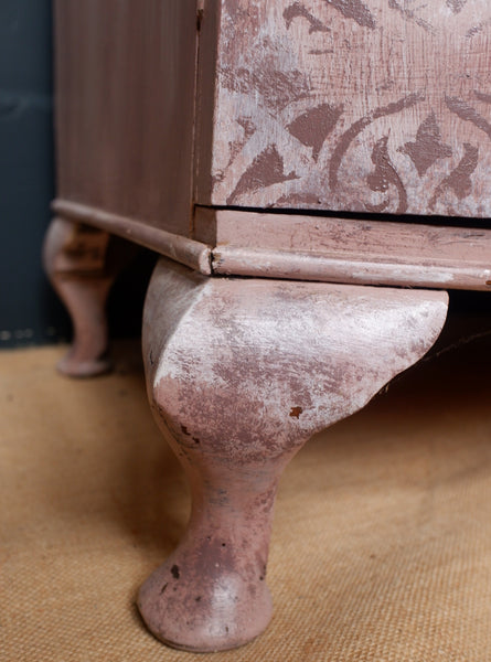 French Vintage ART DECO Oak Painted Drinks Cabinet Storage Cupboard Sideboard Unit