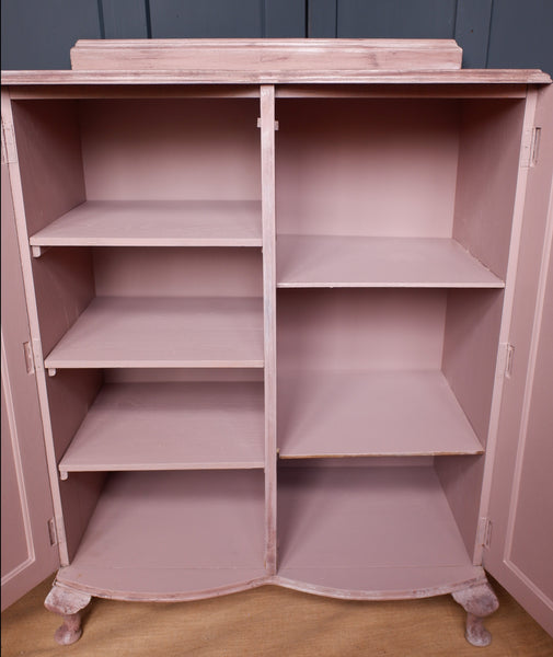 French Vintage ART DECO Oak Painted Drinks Cabinet Storage Cupboard Sideboard Unit