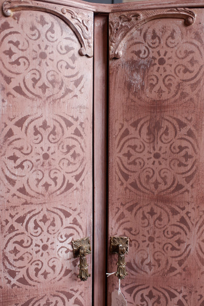 French Vintage ART DECO Oak Painted Drinks Cabinet Storage Cupboard Sideboard Unit