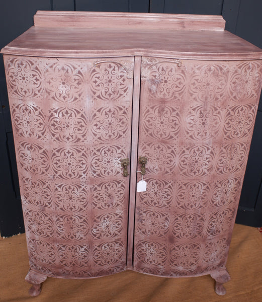 French Vintage ART DECO Oak Painted Drinks Cabinet Storage Cupboard Sideboard Unit