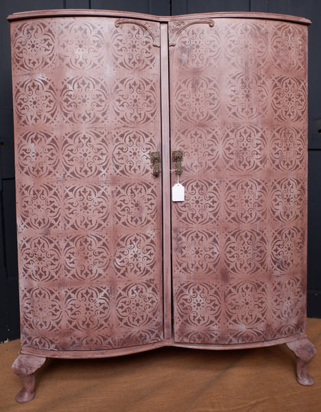 French Vintage ART DECO Oak Painted Drinks Cabinet Storage Cupboard Sideboard Unit