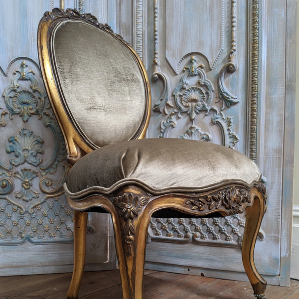 Gold Leaf Gilt French Style shabby Chic Chair