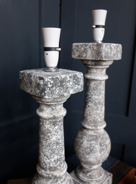 New Shabby Chic Rustic Natural Stone Column Table Lamp Base