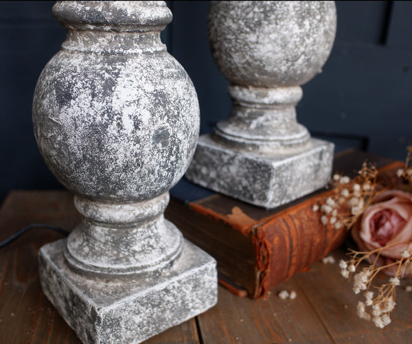 New Shabby Chic Rustic Natural Stone Column Table Lamp Base