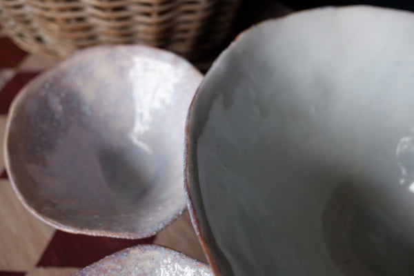 New AGED Rustic White Ceramic Handmade Bowl/Dish- 2 Sizes Available