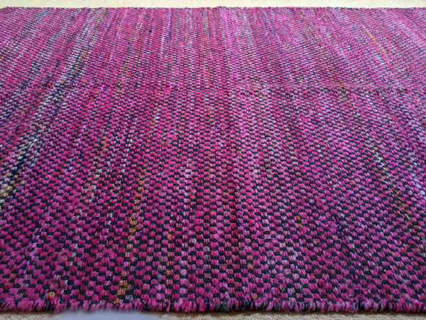 New 120x180cm Pink INDIAN KILIM KELIM Jute COTTON HAND WOVEN Carpet Rug Runner