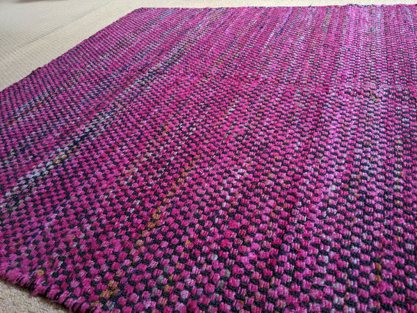 New 120x180cm Pink INDIAN KILIM KELIM Jute COTTON HAND WOVEN Carpet Rug Runner