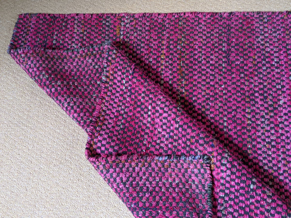 New 120x180cm Pink INDIAN KILIM KELIM Jute COTTON HAND WOVEN Carpet Rug Runner